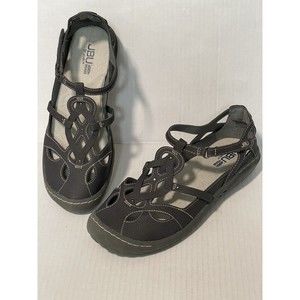 Jbu Jambu Memory Foam "Sydney" Gray Smoke Sandals Sz 10 M- Very Good Condition